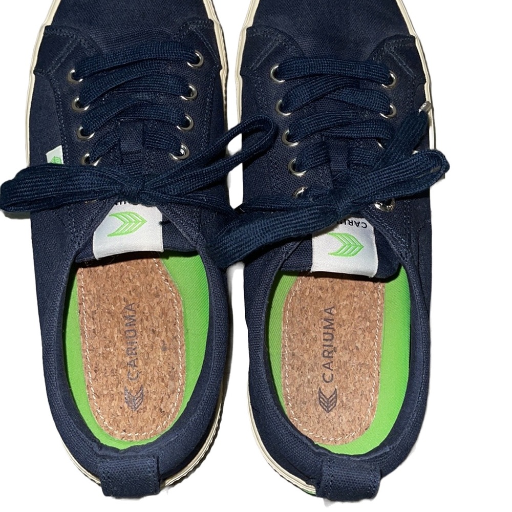 Cariuma Women’s OCA Low Blue Canvas Lace Up Shoe Casual Size 8.5 / Men’s 7 - Picture 4 of 10